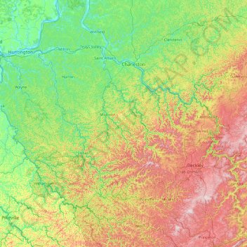 Boone topographic map, elevation, terrain