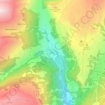 Isola topographic map, elevation, terrain