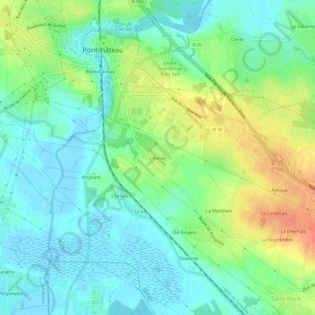 L'Aunay topographic map, elevation, terrain