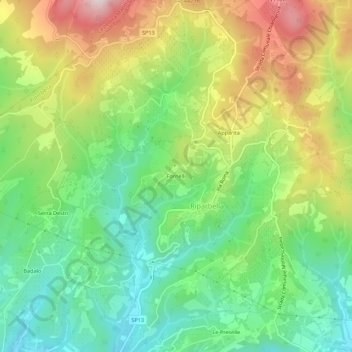 Fornelli topographic map, elevation, terrain