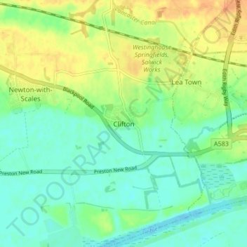 Clifton topographic map, elevation, terrain