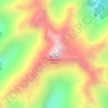Mount Hopeless topographic map, elevation, terrain