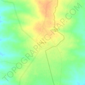 Ingwizi topographic map, elevation, terrain