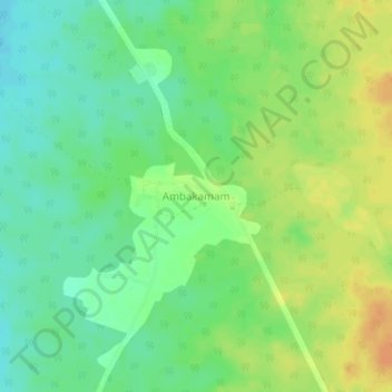 Ambakamam topographic map, elevation, terrain