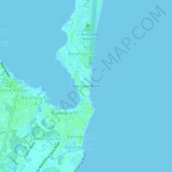 Sitio Costa Brava topographic map, elevation, terrain