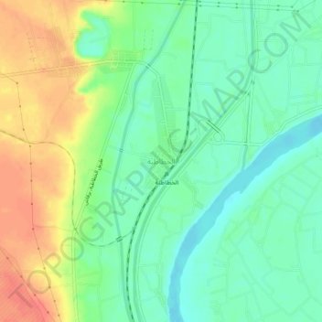 Al-Khatatba topographic map, elevation, terrain