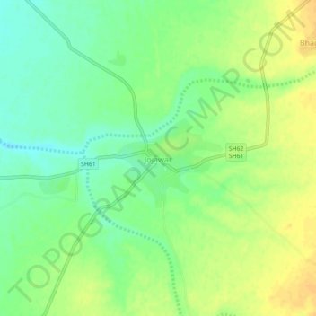 Jojawar topographic map, elevation, terrain