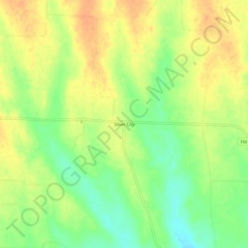 Silver City topographic map, elevation, terrain