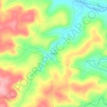 Canela topographic map, elevation, terrain