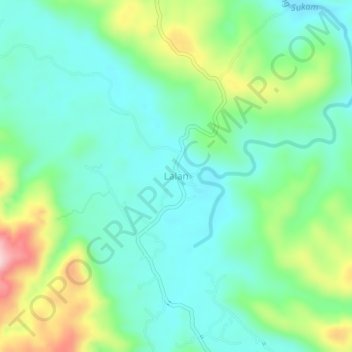 Lalan topographic map, elevation, terrain