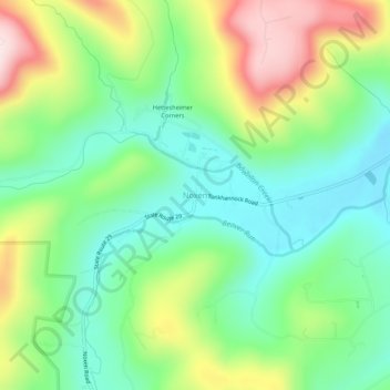 Noxen topographic map, elevation, terrain