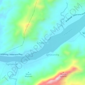 Canipayan topographic map, elevation, terrain