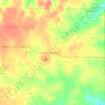 Fairdealing topographic map, elevation, terrain