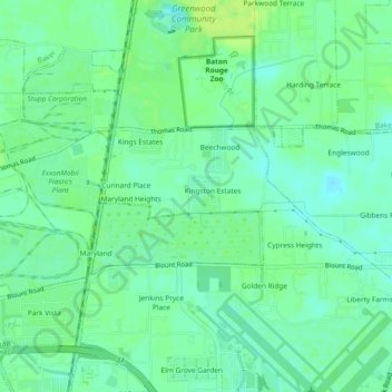 Holiday Acres topographic map, elevation, terrain