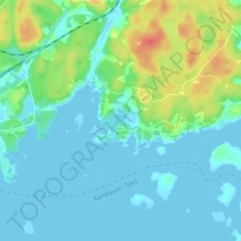 Vettekulla topographic map, elevation, terrain