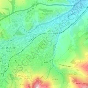 Fonsala topographic map, elevation, terrain