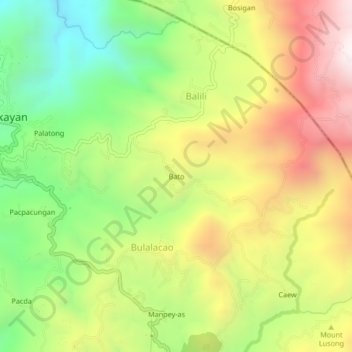 Bato topographic map, elevation, terrain