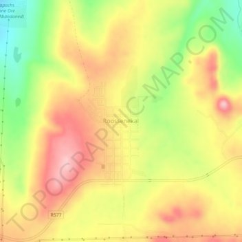 Roossenekal topographic map, elevation, terrain