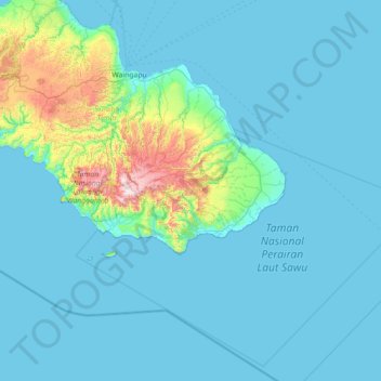 Kecamatan Mahu topographic map, elevation, terrain