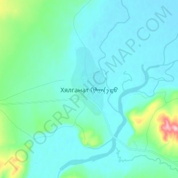 Khyalganat topographic map, elevation, terrain
