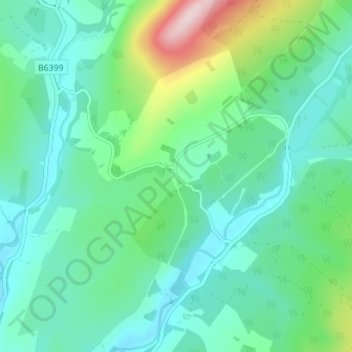 Steele Road topographic map, elevation, terrain