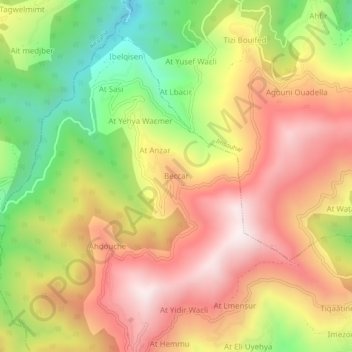 Beccar topographic map, elevation, terrain