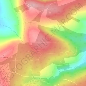 Knockboy topographic map, elevation, terrain