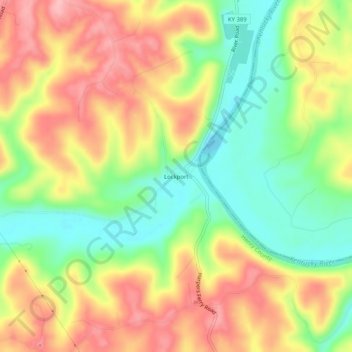 Lockport topographic map, elevation, terrain
