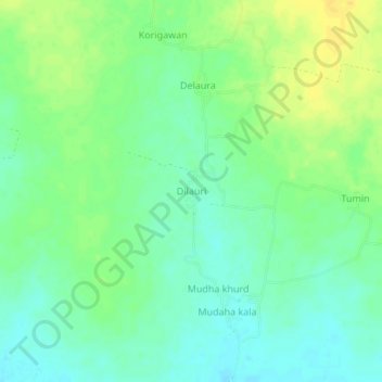 Dilauri topographic map, elevation, terrain