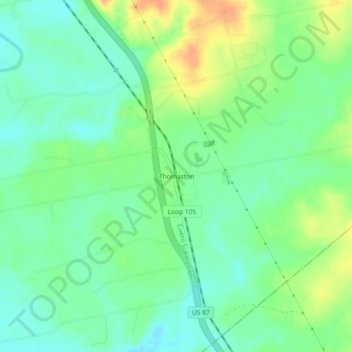 Thomaston topographic map, elevation, terrain
