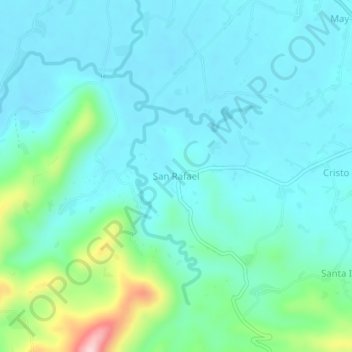 San Rafael topographic map, elevation, terrain