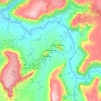 Ha Mathula topographic map, elevation, terrain
