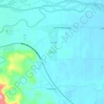 Ibuelo topographic map, elevation, terrain