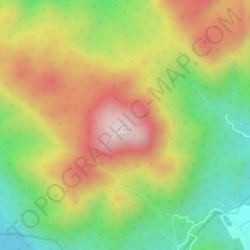 Mt. Omoto topographic map, elevation, terrain