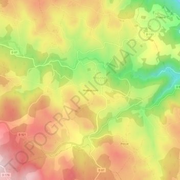 Malbuisson topographic map, elevation, terrain