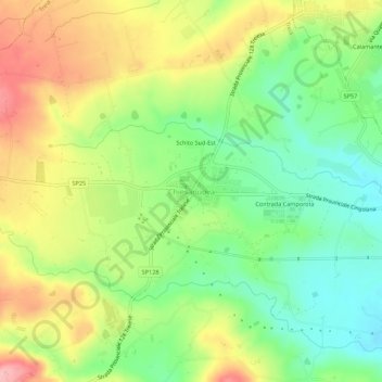Chiesanuova topographic map, elevation, terrain