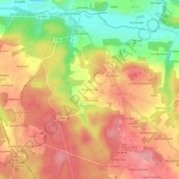 Grand Christo topographic map, elevation, terrain