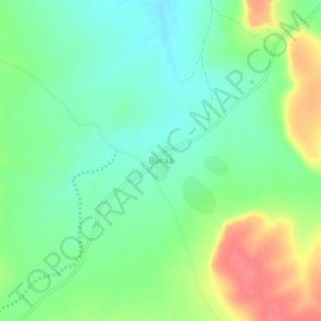Buraa topographic map, elevation, terrain