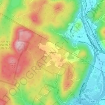 Stag Hill topographic map, elevation, terrain