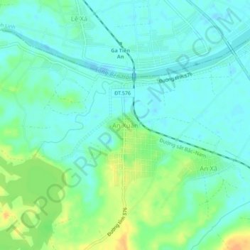 An Xuân topographic map, elevation, terrain