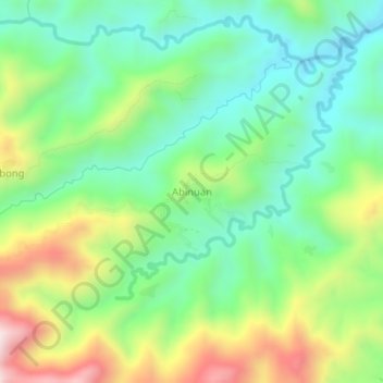 Abinuan topographic map, elevation, terrain