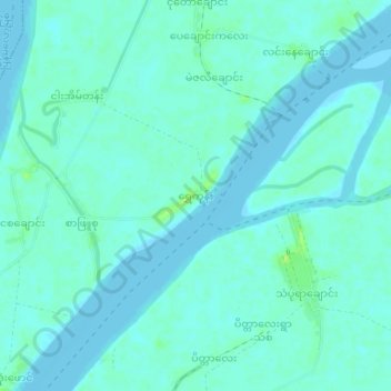 Shwe Kone topographic map, elevation, terrain