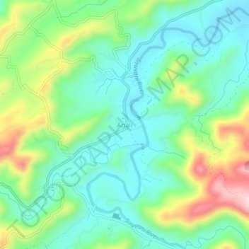 Agali topographic map, elevation, terrain