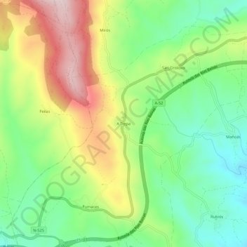 A Trepa topographic map, elevation, terrain
