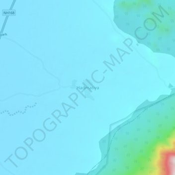 Hadmatiya topographic map, elevation, terrain