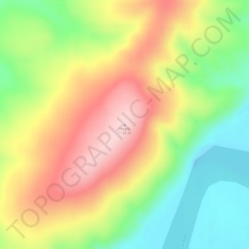 Negro topographic map, elevation, terrain