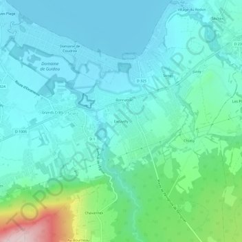 Excuvilly topographic map, elevation, terrain
