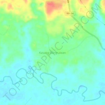 Kasang Bangsawan topographic map, elevation, terrain