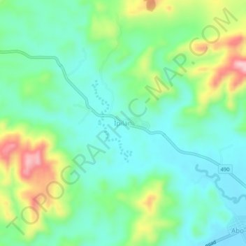 Ipilan topographic map, elevation, terrain