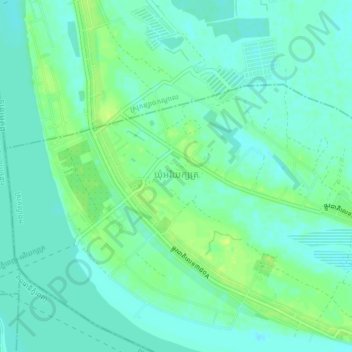 Khum Arey Khsat topographic map, elevation, terrain